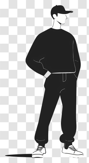 Man Standing - Silhouette Of A Person Standing Transparent PNG