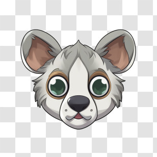 Koala - Cute Gray Wolf Cartoon Transparent PNG