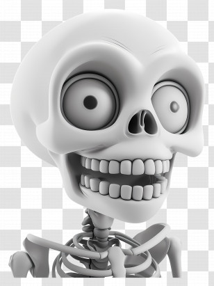 Skeleton Face - Funny Cartoon Skeleton Transparent PNG