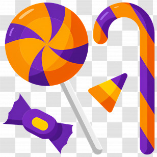 Halloween Food - Colorful Candy For Halloween Transparent PNG