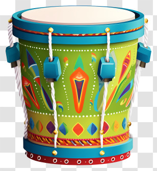 Drum - Colorful Decorative Drum Transparent PNG