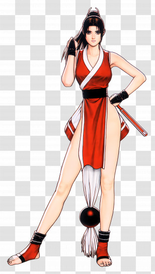 Mai Shiranui - Anime Character With Long Hair Transparent PNG