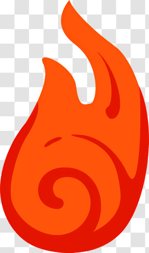 Icon - Fiery Flame Icon With Red Swirl Transparent PNG