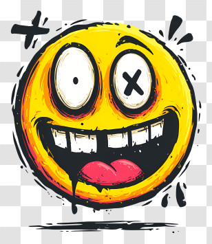 Freaky Emoji - Crazy Emoji With Funny Expression Transparent PNG