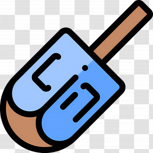 Hanukkah Dreidel - Minimalistic Blue Popsicle Icon Design Transparent PNG