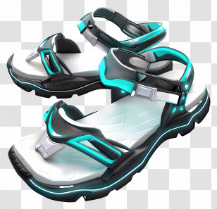 Sport Sandals - Blue And Black Sport Sandals Transparent PNG