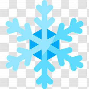 Snowflake - Blue Snowflake Design For Winter Themes Transparent PNG