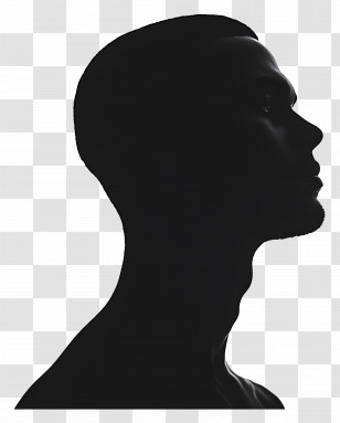 Man Head Silhouette - Minimalist Silhouette Transparent PNG