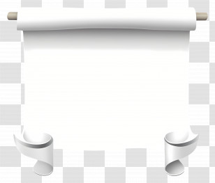 Paper Banner - White Scroll Paper Decoration Transparent PNG