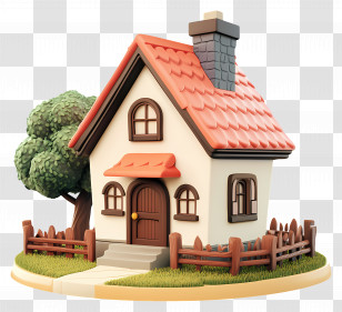 3d Home - Small Cute Doodle House Transparent PNG