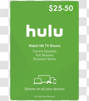 Gift Card Hulu Streaming Media Credit Transparent PNG