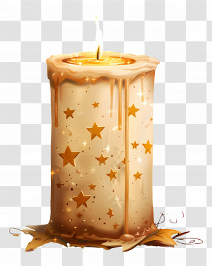 Wax Candle - Starry Candle Transparent PNG