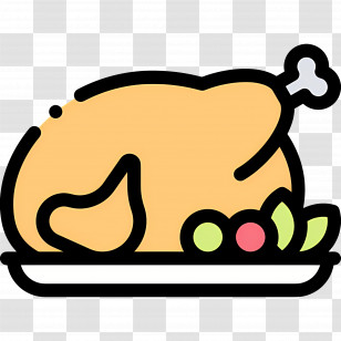 Turkey Food - Delicious Roasted Chicken On Platter Transparent PNG