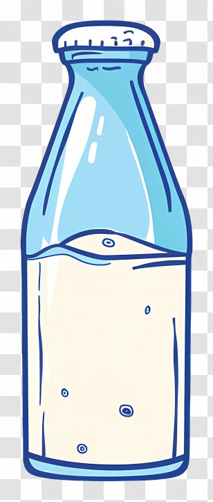 Bottle - Cartoon Milk Bottle Illustration Transparent PNG