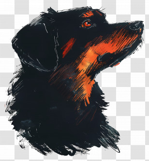 Dog Silhouette - Dog Portrait Drawing Transparent PNG