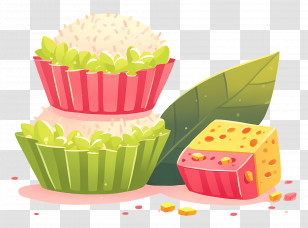 Indonesian Cake - Colorful Desserts Illustration Transparent PNG