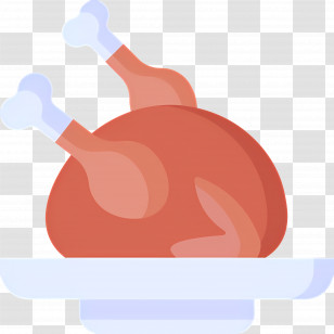 Chicken Food - Cooked Turkey On Plate Transparent PNG