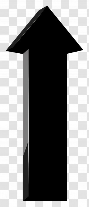Upward Arrow - Black Upward Arrow Symbol Transparent PNG