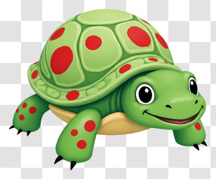 Cartoon Turtle - Green Cartoon Turtle Illustration Transparent PNG