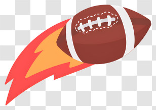 Fire Football - Illustration Of A Flaming Football Transparent PNG