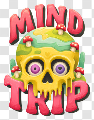 Mind Trip - Mind Trip Melting Skull Transparent PNG