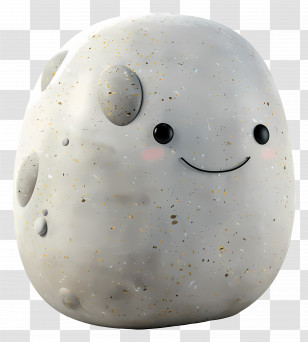 Cartoon Stone - Cute Smiling Rock Character Transparent PNG