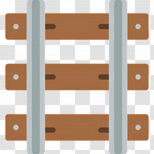 Train Tracks - Railway Tracks With Wooden Planks Transparent PNG