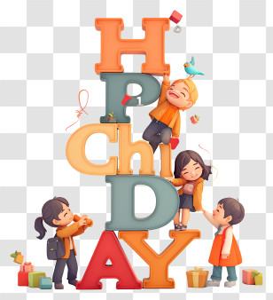 Childrens Day Background - Happy Children's Day Stack Transparent PNG