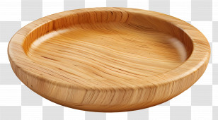 Wooden Plate - Natural Wooden Bowl For Tableware Transparent PNG