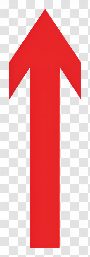 Red Arrow Up - Red Up Arrow Transparent PNG