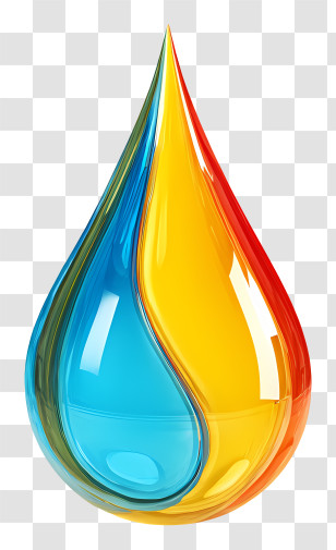 Oil Drop - Colorful Water Droplet Transparent PNG