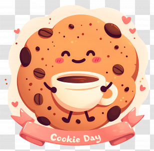 National Cookie Day - Cookie Day Celebration With Happy Cookie Transparent PNG