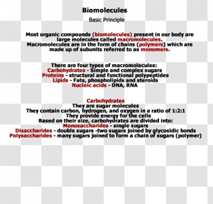 Carbohydrate Biology Polysaccharide Biomolecule Function - Principle Transparent PNG