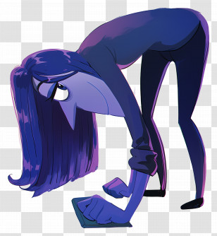 Cartoon Woman - Animated Woman Character In A Bent-over Pose Transparent PNG