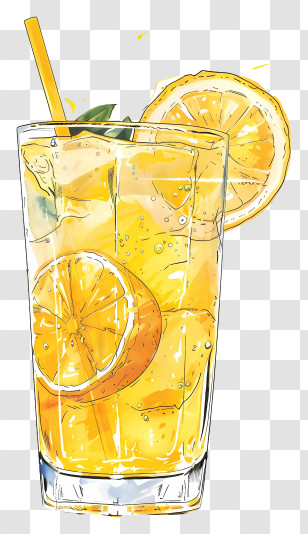 Lemonade Drink - Refreshing Glass Of Lemon Iced Tea Transparent PNG