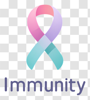 Immunity Logo - Pastel Immunity Awareness Ribbon Transparent PNG