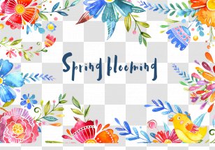 Chinese New Year Floral Design Pattern - Happy Transparent PNG