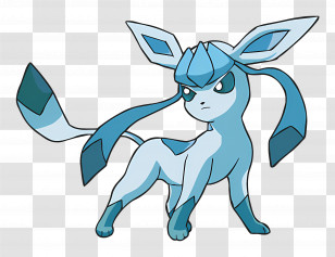 Glaceon - Blue Creature In Fantasy World Transparent PNG