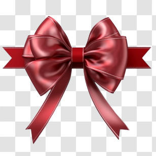 Ribbon
 - Elegant Red Satin Ribbon Bow Transparent PNG