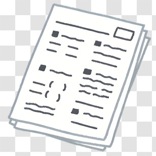 Icon - Cartoon Papers Illustration With Text Elements Transparent PNG