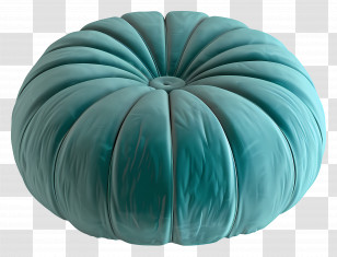 Ottoman - Teal Round Cushion Transparent PNG