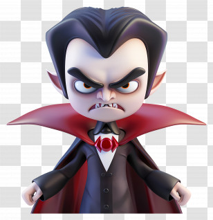 Dracula - Angry Cartoon Vampire Transparent PNG