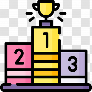Trophy Podium - Winners Podium With Trophy Illustration Transparent PNG