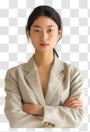 Asian Business Woman - Woman In Blazer Portrait Transparent PNG