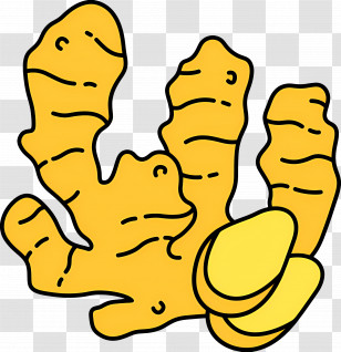 Turmeric - Cartoon Ginger Root Transparent PNG
