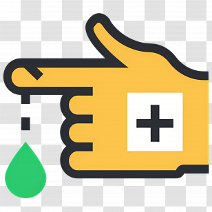 Blood Sugar - Hand With Green Droplet Icon Transparent PNG