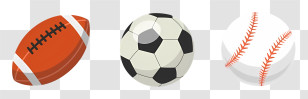 Wearing Jerseys And Helmets - Variety Of Sports Balls Transparent PNG