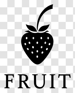 Strawberry Logo - Black Strawberry Fruit Icon Transparent PNG