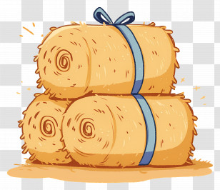 Hay Bale - Stacked Hay Bales With Ribbons Transparent PNG