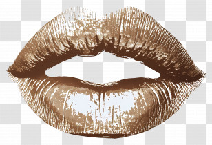 Kiss Mark - Brown Lips Illustration Transparent PNG